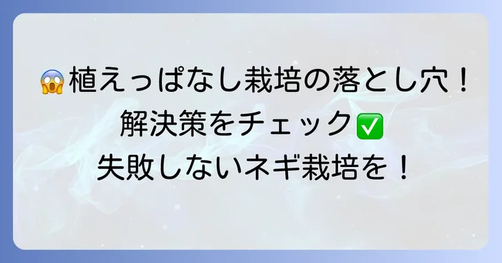 植えっぱなし栽培でよくある失敗と解決策