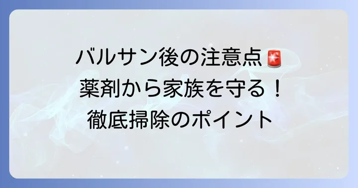 バルサン後の掃除で気をつけたいポイント