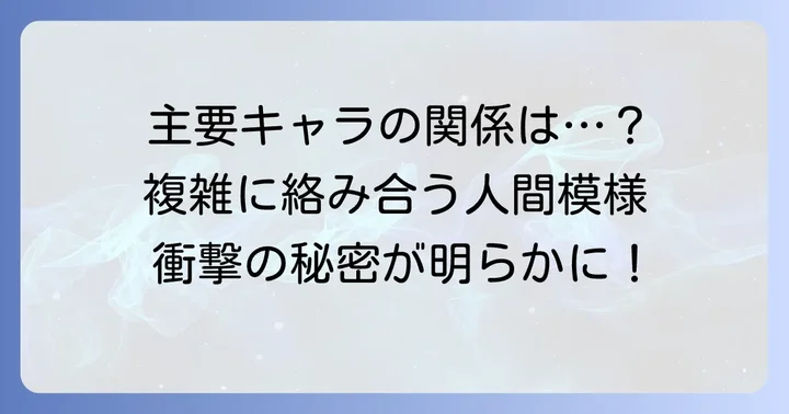 主要登場人物と複雑な関係性