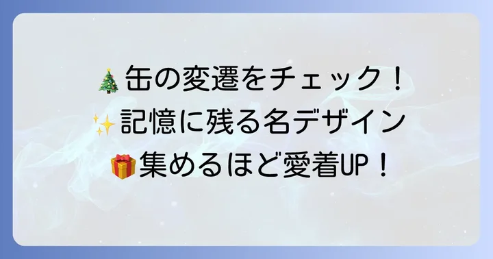 歴代ヨックモッククリスマス缶デザインの変遷を辿る