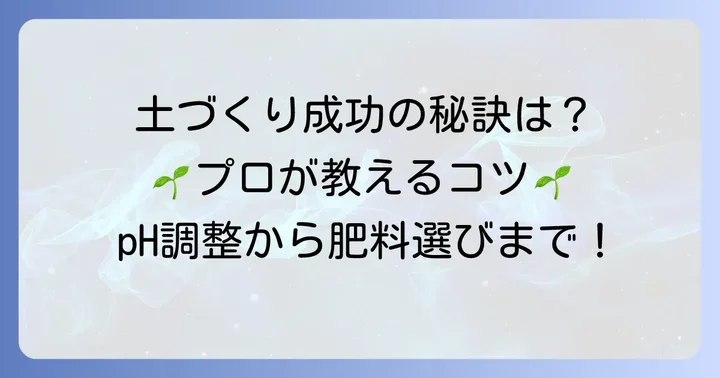 効果的な土壌改良を実現するためのコツ