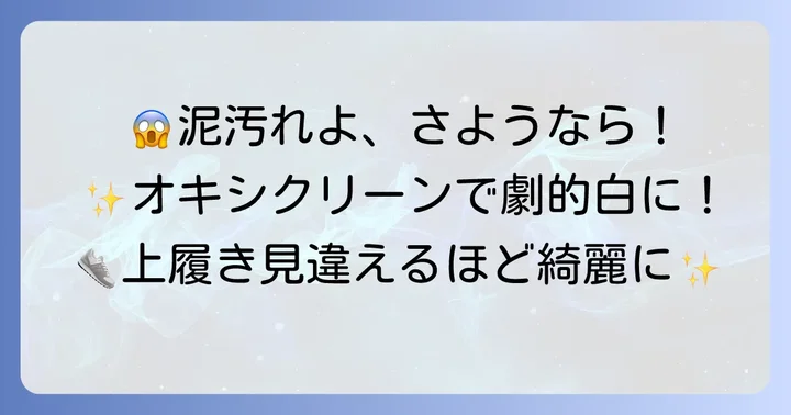 上履きを白くする方法！オキシクリーンが選ばれる理由