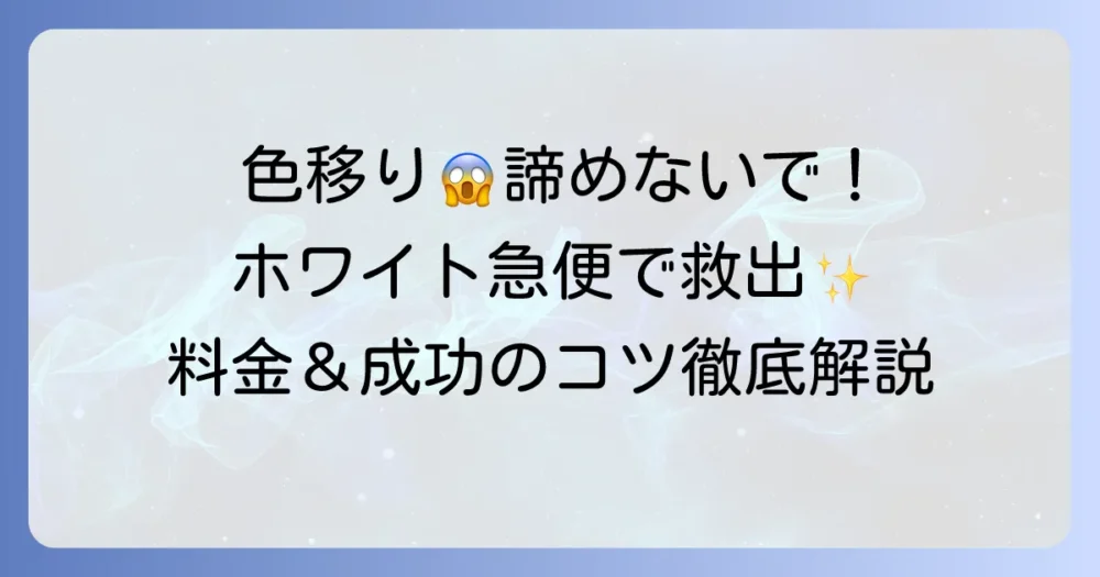 色移りクリーニングはホワイト急便で！大切な衣類を救う方法｜料金や成功のコツを徹底解説