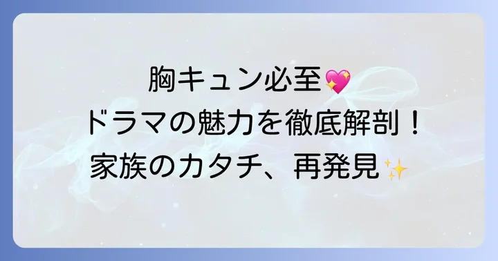 韓国ドラマ「組み立て式家族～僕らの恋の在処～」の魅力