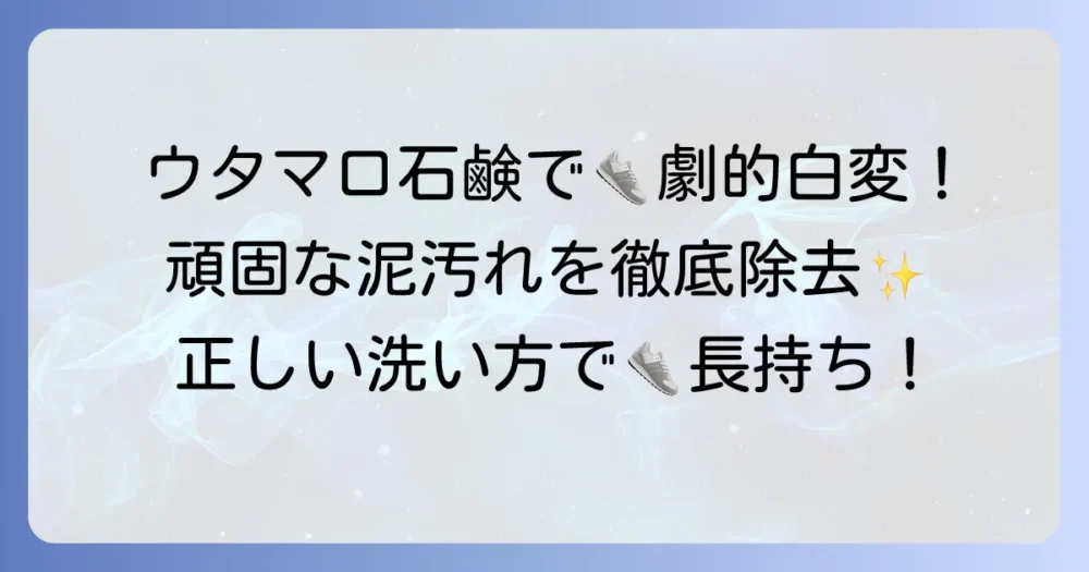 ウタマロ石鹸で靴を真っ白に!効果的な洗い方と注意点を徹底解説