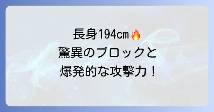栗生澤礼乙選手のプレースタイルと強み：長身を活かしたブロックと攻撃力