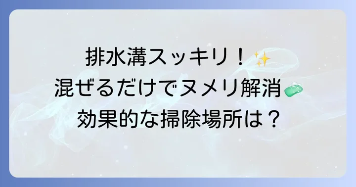 混ぜて効果を発揮する具体的な掃除場所
