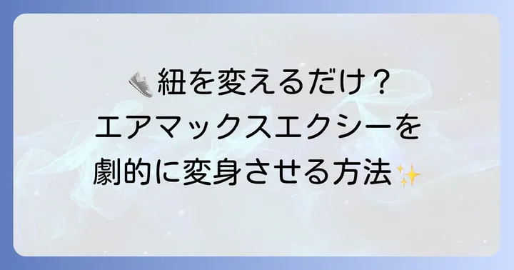 エアマックスエクシーの靴紐選びと交換のコツ