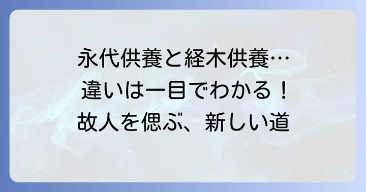 他の供養方法との違い