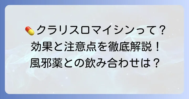 クラリスロマイシンとはどんな薬？