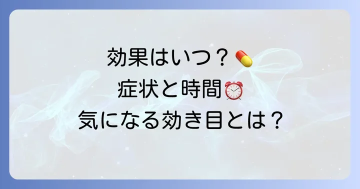 クエチアピンの効き目：効果発現までの時間