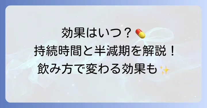クエチアピンの効果持続時間と半減期