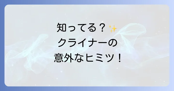 クライナーとは？人気の秘密と基本情報