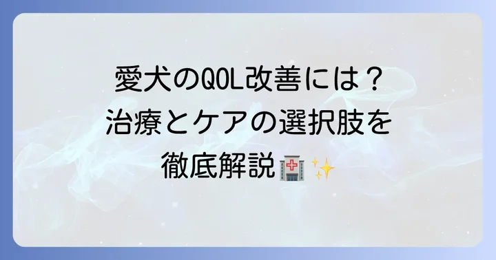 愛犬の生活の質を高める治療選択肢と日々のケア