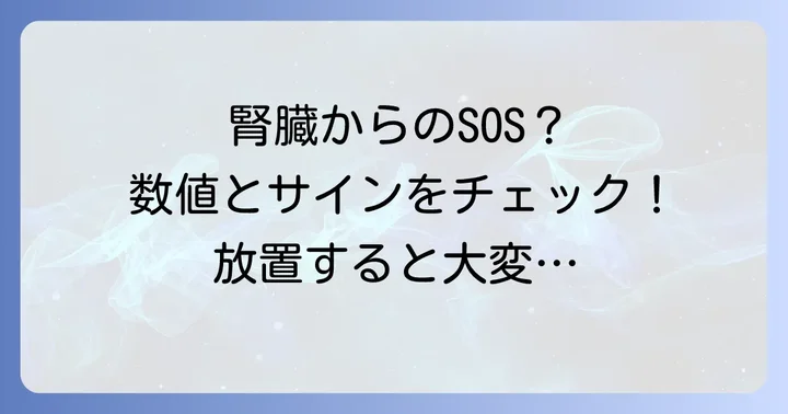 尿アルブミンcre補正値が高いとは？腎臓からのSOSサインを理解する
