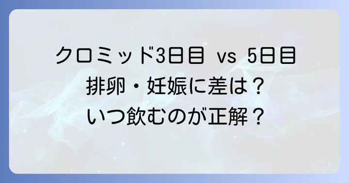 服用開始日の違いが排卵や妊娠に与える影響