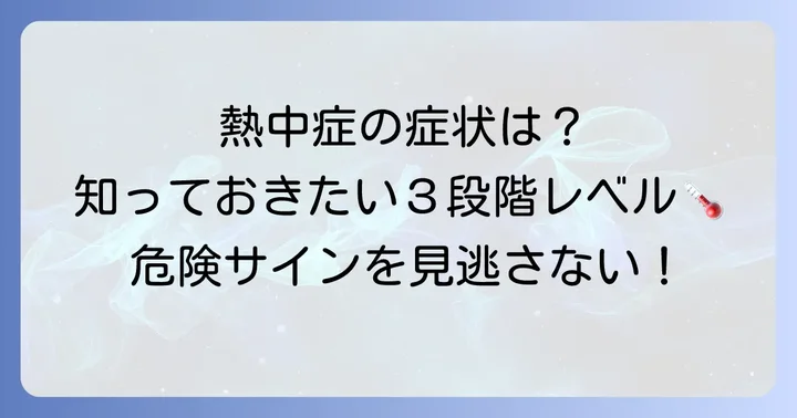 熱中症の正しい知識と症状