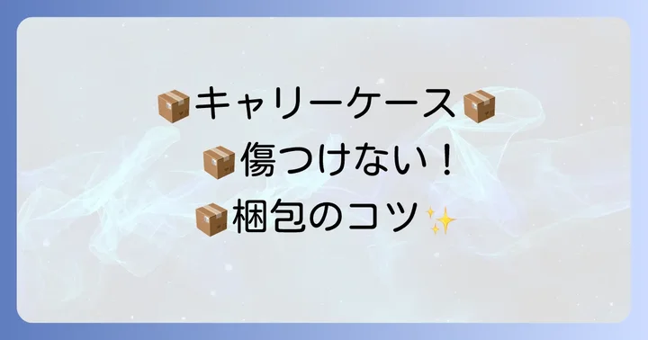 クロネコヤマトでキャリーケースを送る際の注意点と梱包のコツ