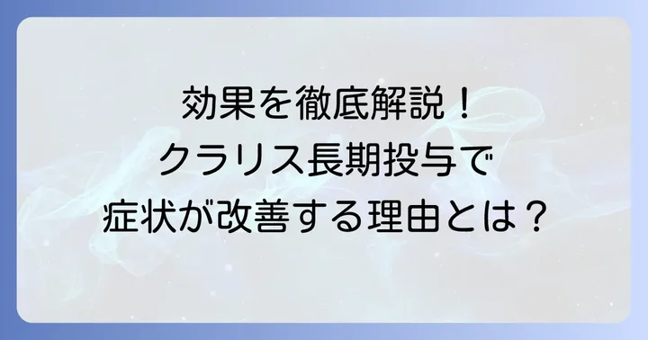 クラリス長期投与400mgの具体的な効果