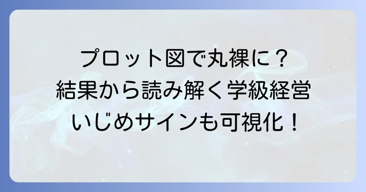 QUテストの質問項目からわかること：結果の読み解き方と学級経営への活用