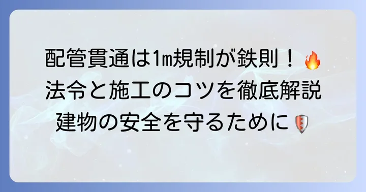 「防火区画貫通処理配管1m」の具体的な規制内容