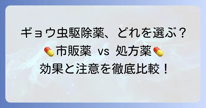ギョウ虫駆除薬の種類と選び方