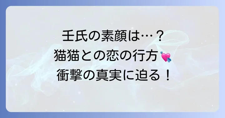 壬氏の本当の正体と猫猫との関係性