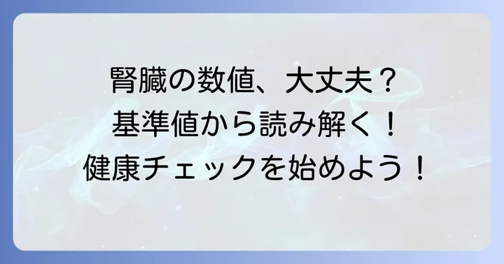 クレアチニンクリアランスの基準値と結果の読み解き方