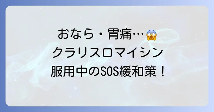 クラリスロマイシン服用中のおならや消化器症状を和らげる方法