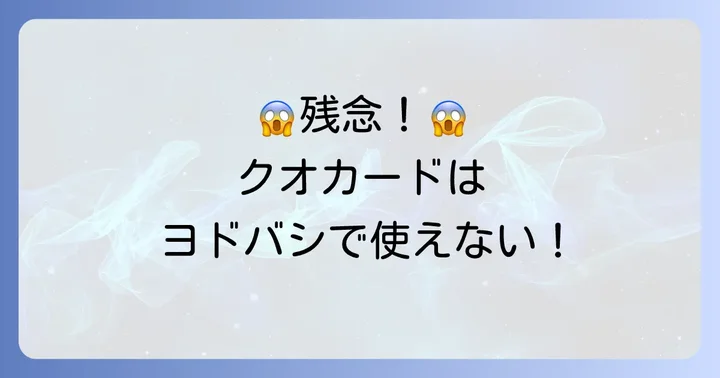 結論！クオカードはヨドバシカメラで利用できません