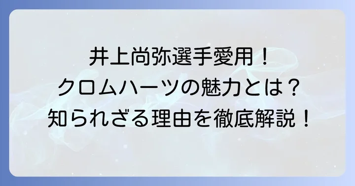 井上尚弥選手が愛用するクロムハーツネックレスの魅力とは？
