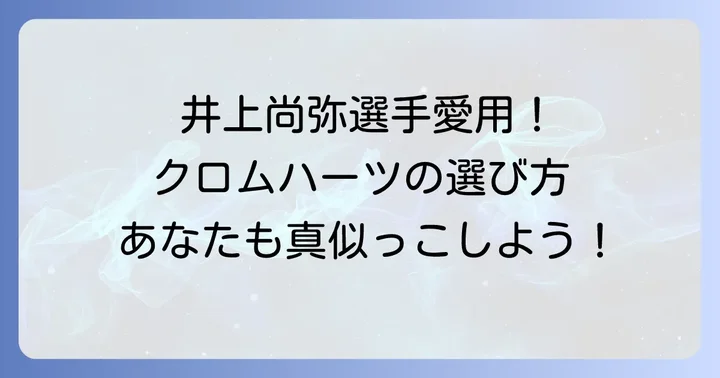 井上尚弥選手のようなスタイルを目指す！クロムハーツネックレスの選び方